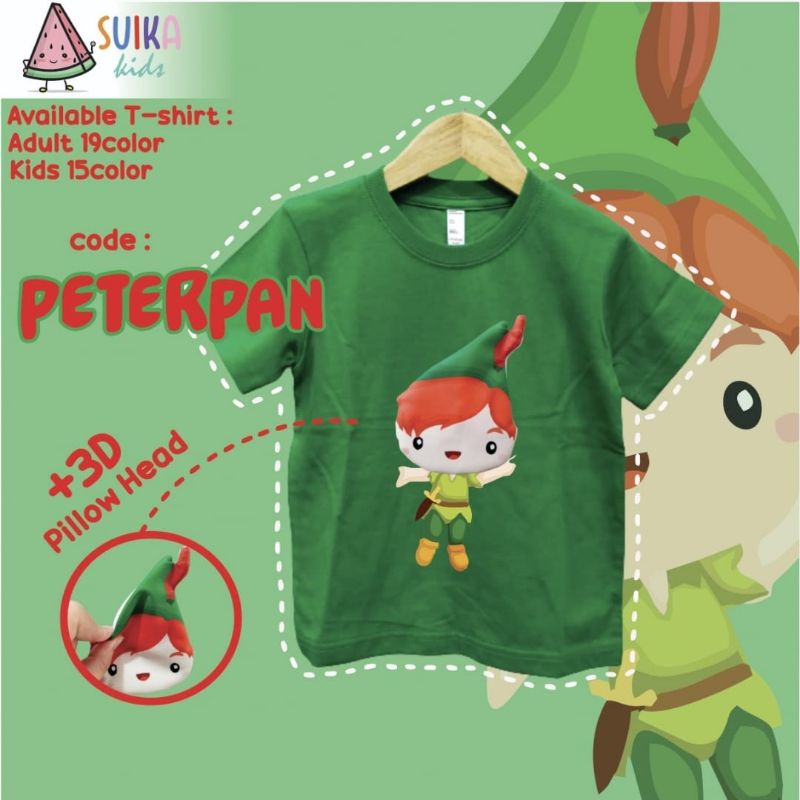 kaos 3D pillow face peterpan