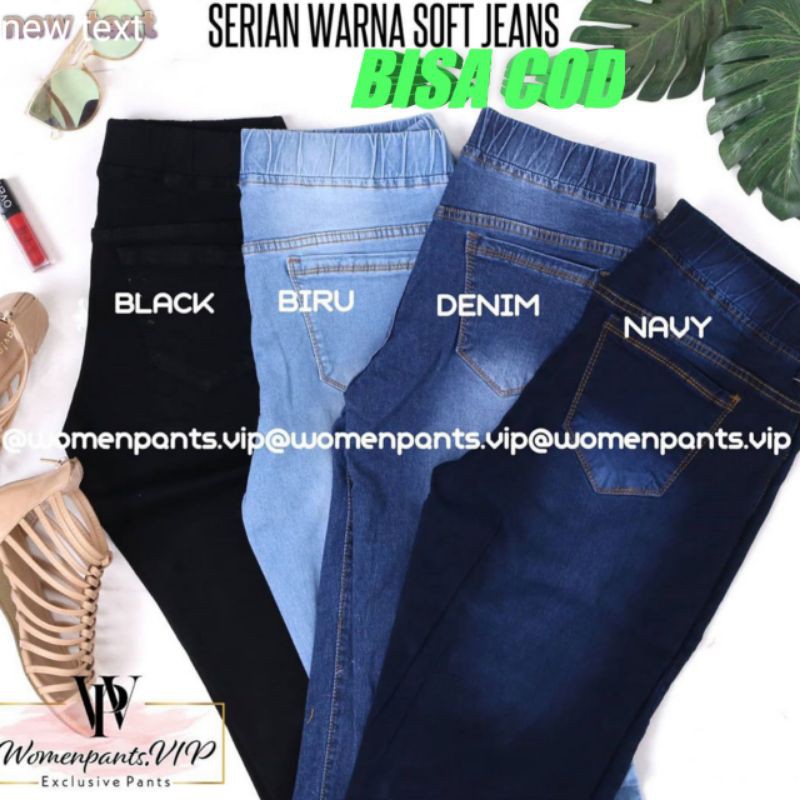 Celana legging jeans  wanita Shopee Indonesia