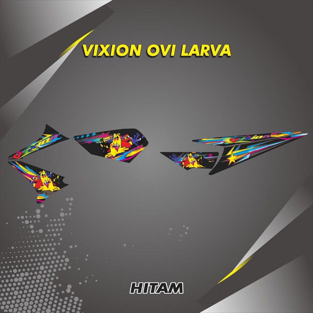 STRIPING STIKER LIST VARIASI YAMAHA OLD VIXION 2007- 2010 GRAFIS KARTUN LARVA