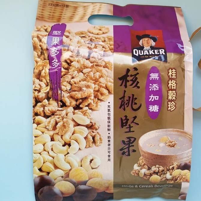 

(COD) Quaker walnut nuts herbs and cereals beverage isi 12S