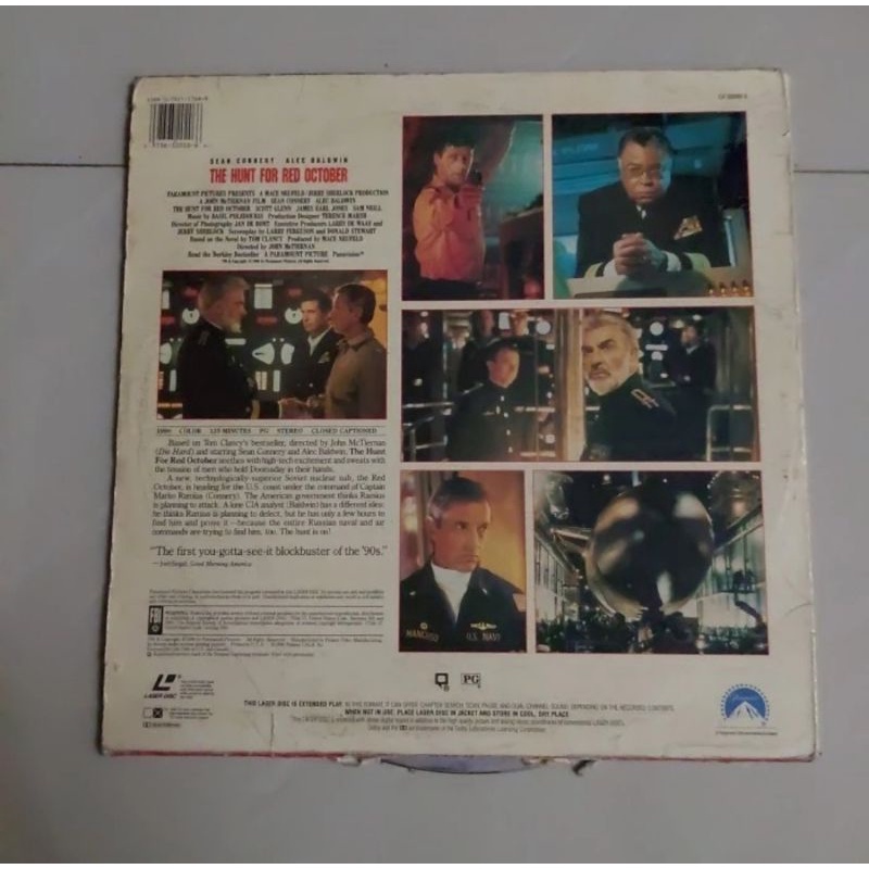 Kaset Piringan Laser disc The Hunt for Red October