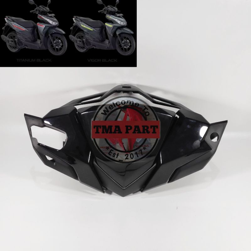 Cover fr handle lis speedometer visor batok depan vario click 125 150 Led 2015 k59 V1 hitam glossy