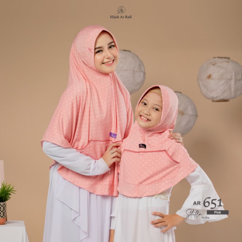 HIJAB INSTAN COUPLE//ARRAFI 651 KIDS//ARRAFI 651 MOMS//BERGO JUMBO MOTIF//HIJAB KIDS MOTIF TERBARU