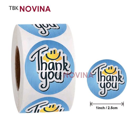 [KODE 64] Stiker Thank You / Label segel Terima kasih 2.5cm (10pcs)