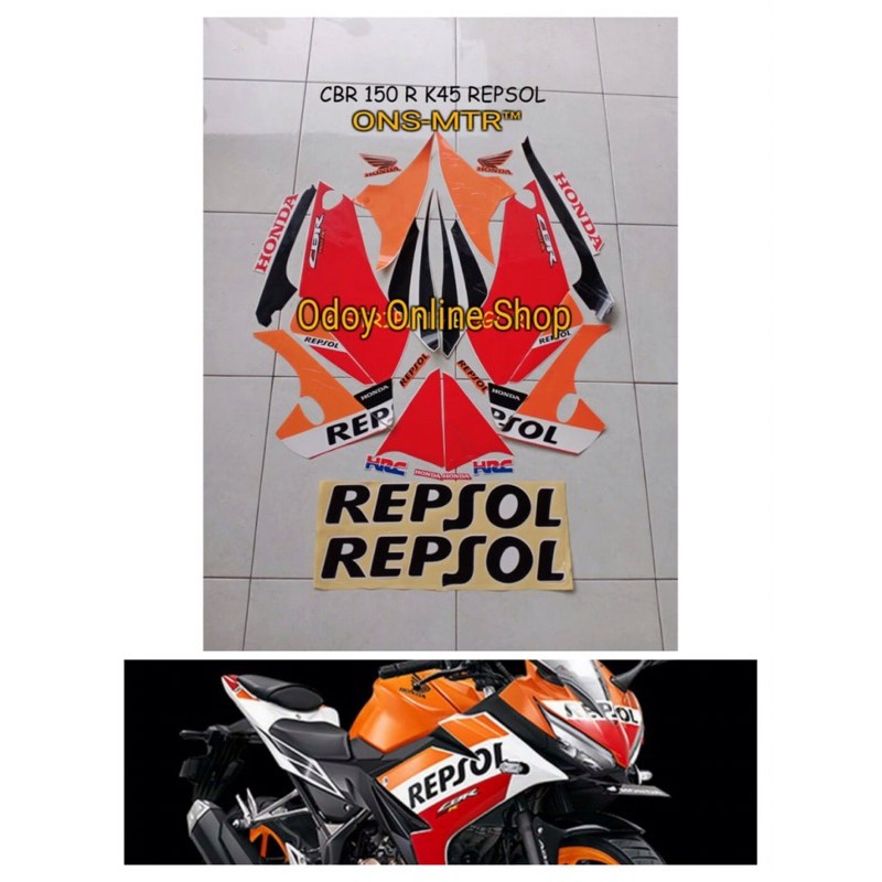 Striping Sticker Full body Honda repsol new CBR 150R / CBR 150 R led Repsol quality glade Ori