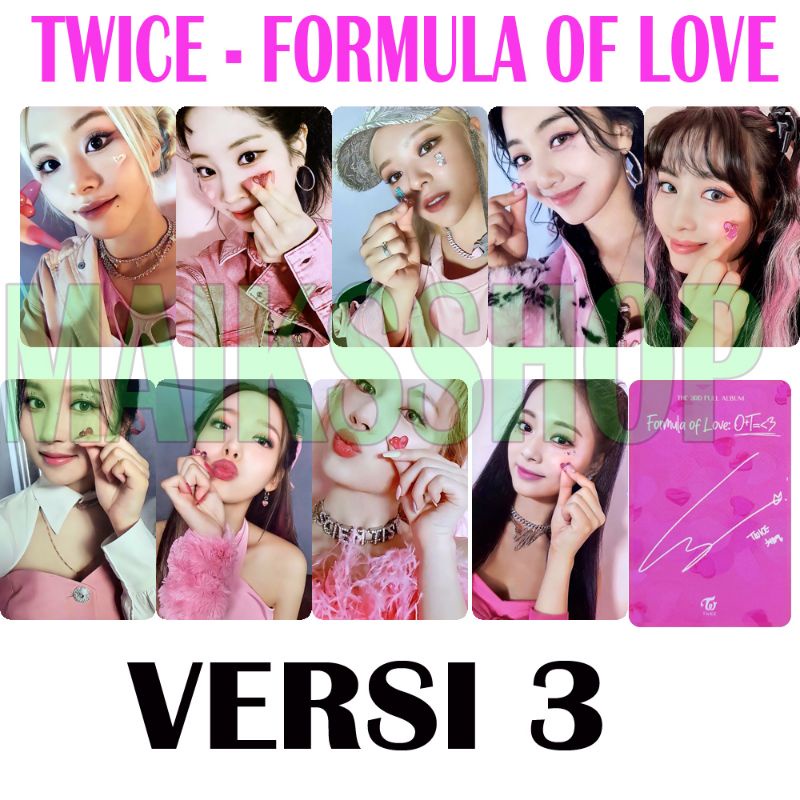 Twice Formula of Love Photocard Kpop