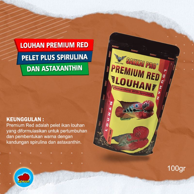 Pelet Pakan Ikan Louhan Premium Red Jenong