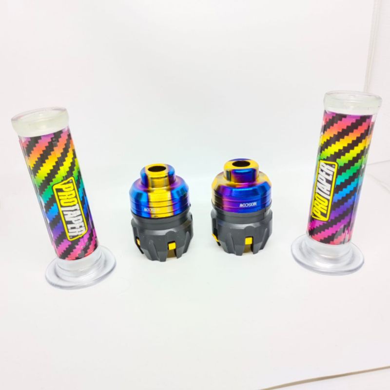 JALU AS RODA DEPAN BUAH NAGA TWOTONE+HANDGRIP PROTAPER PELANGI/UNTUK SEMUA JENIS MOTOR UNIVERSAL