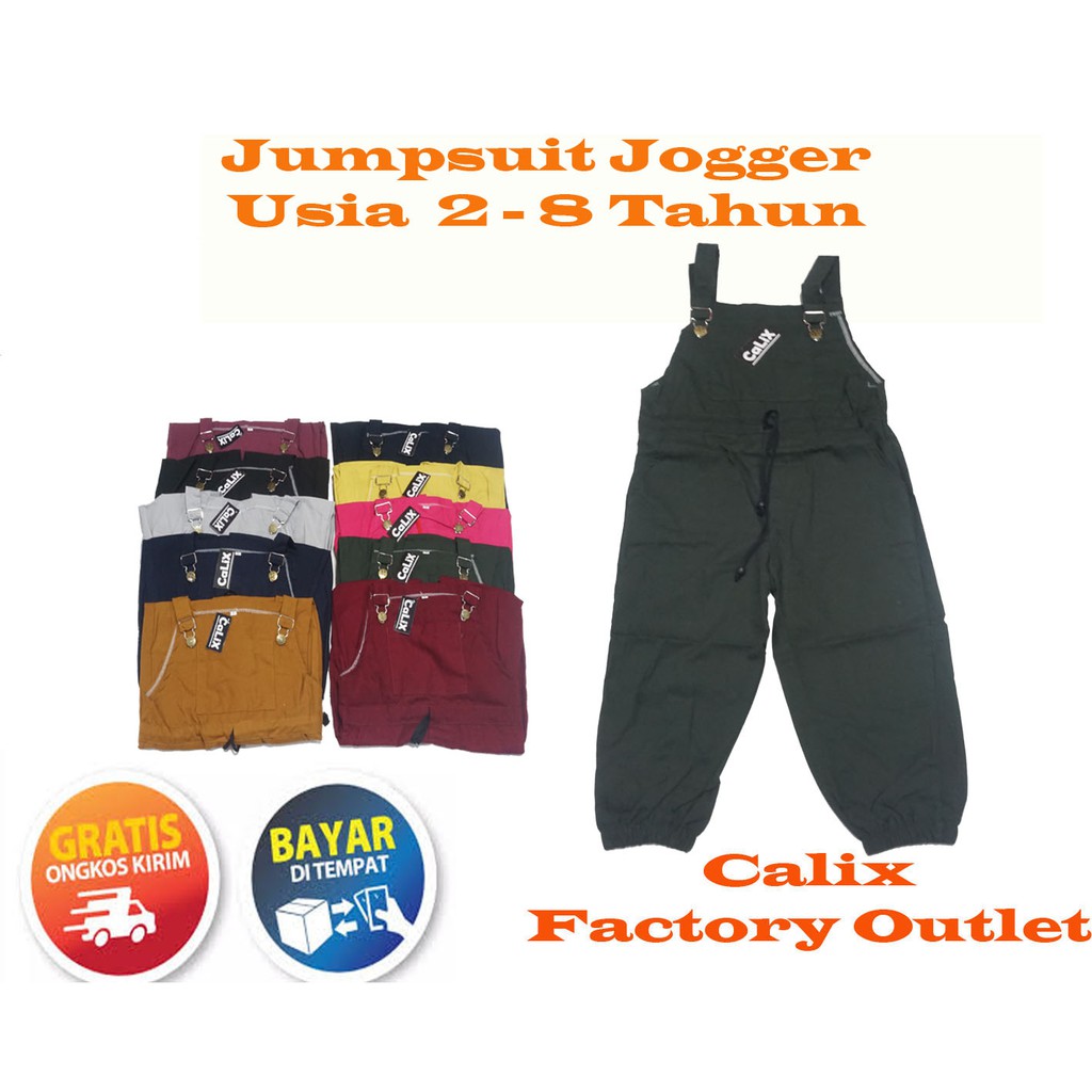 Jumpsuit Jogger Baju Kodok Anak Unisex