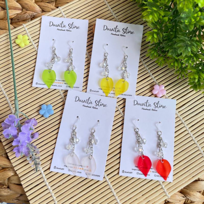 HANDMADE ANTING DEWASA KAITAN PLASTIK/SILVER ANTING MODEL KOREA