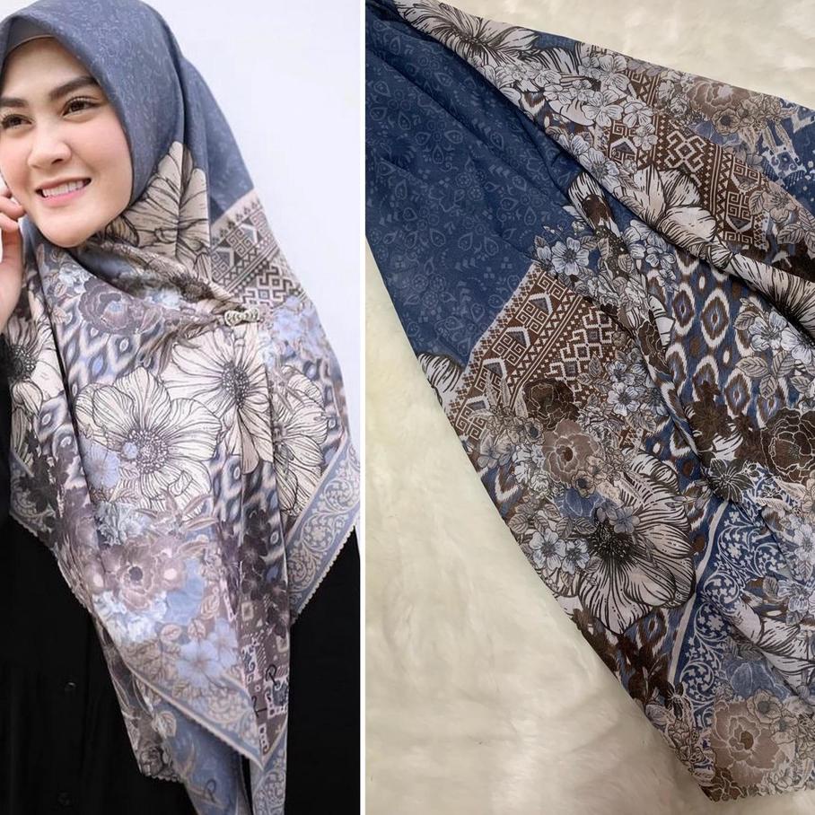 Voal Motif Premium / Hijab Segi Empat Voal Motif Premium Lasercut / Jilbab Voal Motif Premium Laser 