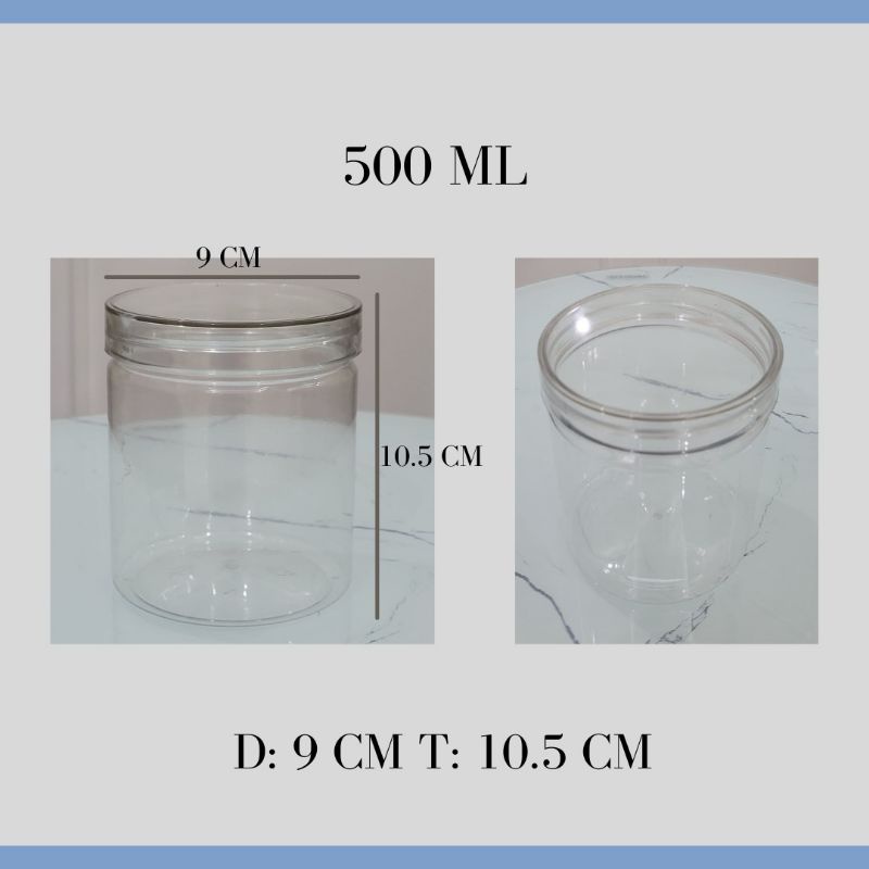 TOPLES TABUNG BENING 500 ML TOPLES TABUNG TOPLES PLASTIK TABUNG DIAMETER 9 TINGGI 10.5