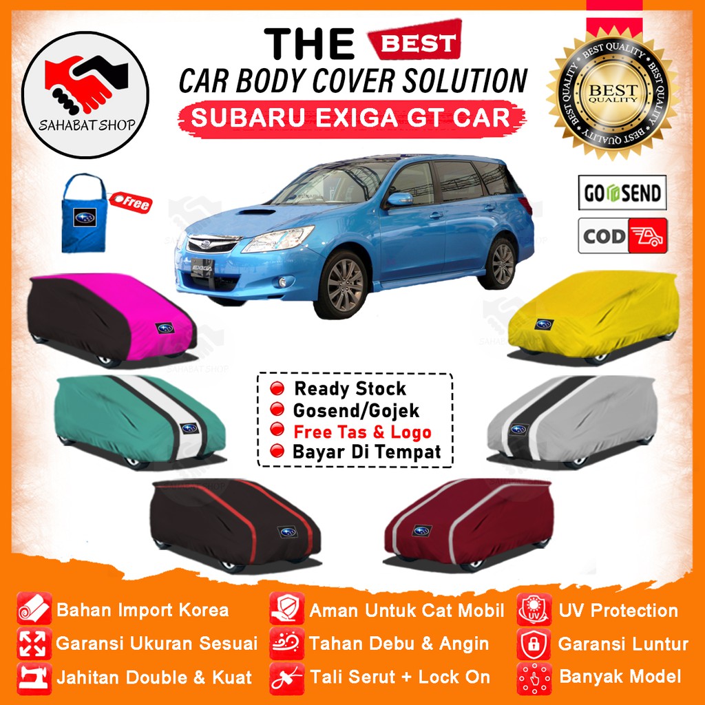 Sahabat Body Cover Mobil Exiga / Sarung Penutup Subaru Exiga GT Outdoor / Selimut Mantel Pelindung Tutup Jas Mantol Pembungkus Kerodong Kerudung Kelambu Tutupan Terpal Bungkus Mobil Exiga Waterproof Anti Air Model Orange