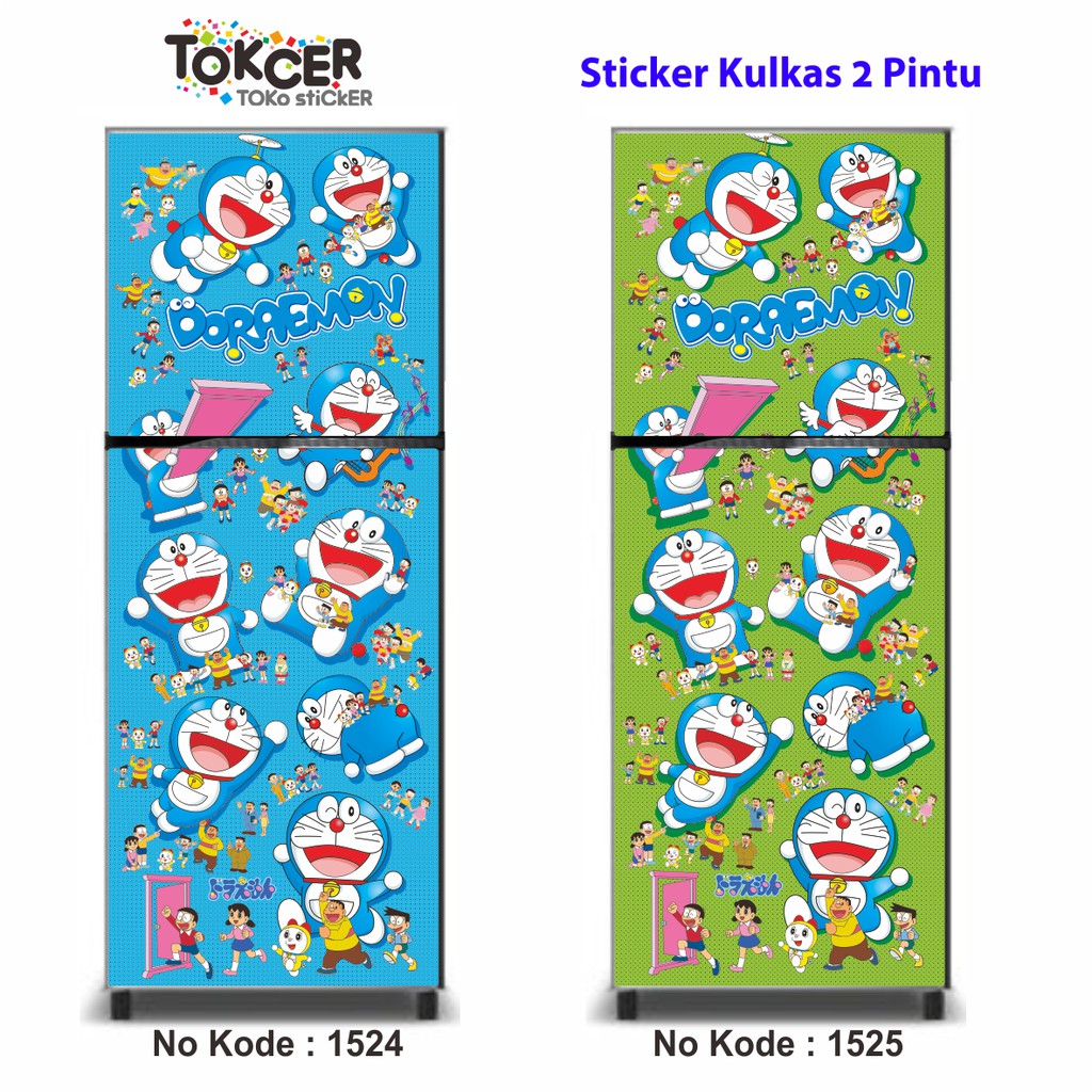 Variasi Stiker Kulkas 1 dan 2 Pintu DORAEMON