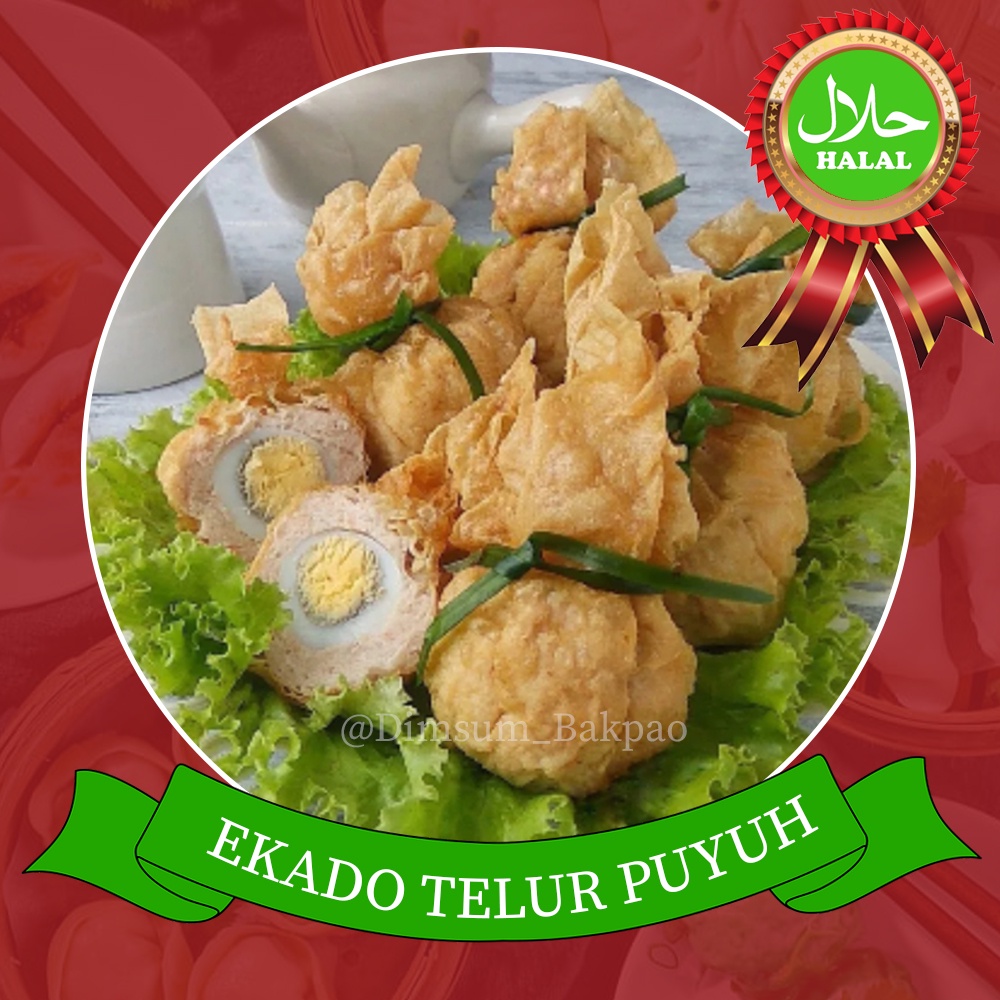 

Ekado Telur Puyuh Dimsum 1pack isi 25pcs sumber gurih lezat Frozen food DIMSUM BAKPAO