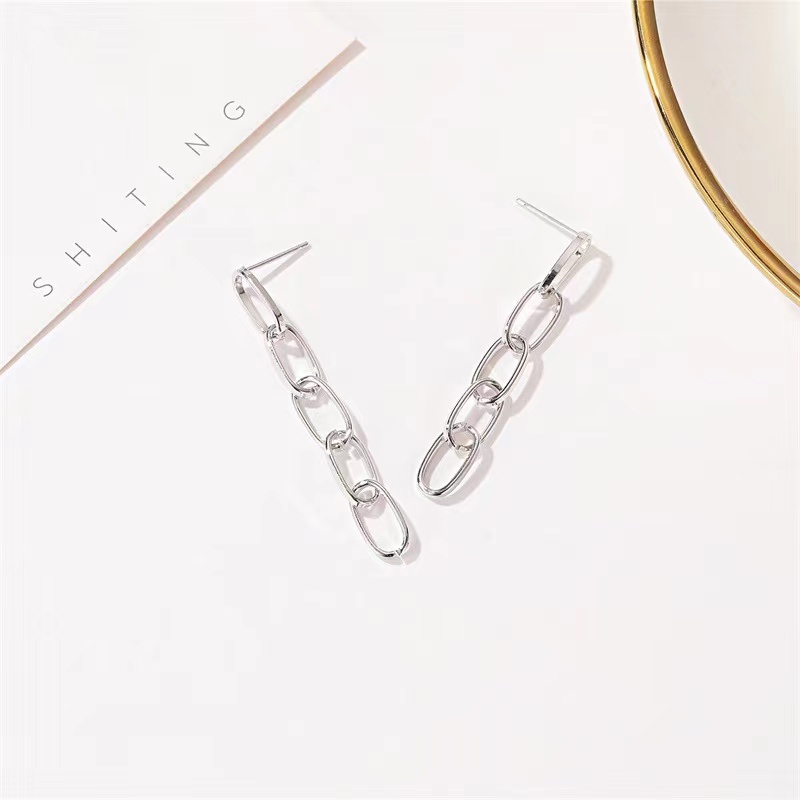 Anting Tusuk Retro Panjang Rumbai Rantai Fashion Earrings Korean Import