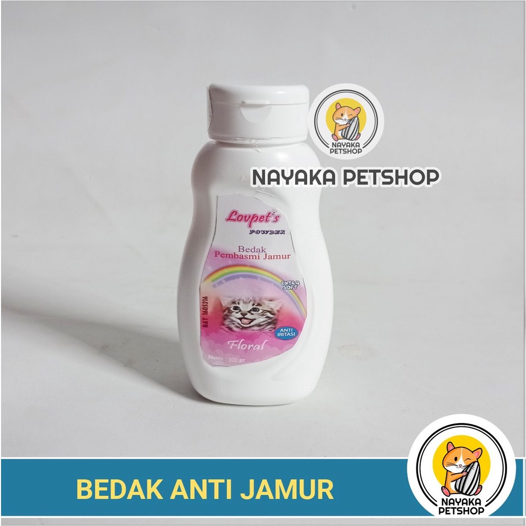 Bedak Jamur Kucing Anti Scabies Ringworm Hot Spot Kitten Hamster Kelinci