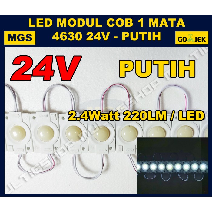 100pcs LED Modul COB 4630 24V 1 LED - Putih