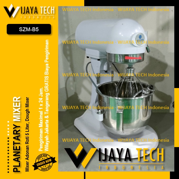 Planetary Mixer 5 Liter SZM-B5 Dough Mixer 5 L SZM - B5 Mixer Adonan Roti Kue SZM-5 Kocok Telur 5L S