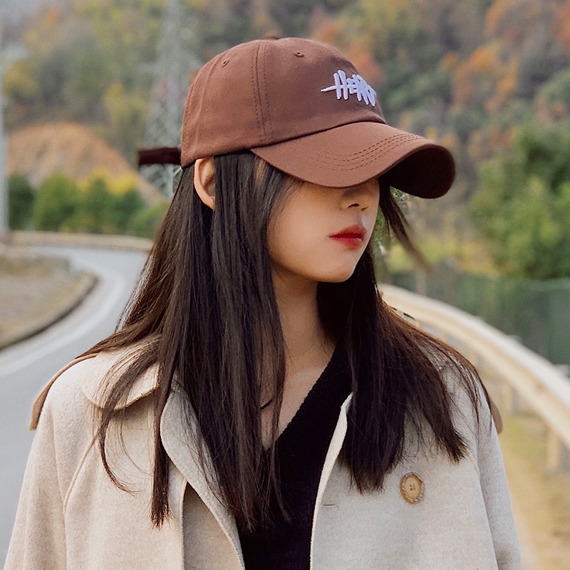 HATSAVENUE-239 Topi Baseball Unisex Model Distro Katun Bordir Heart