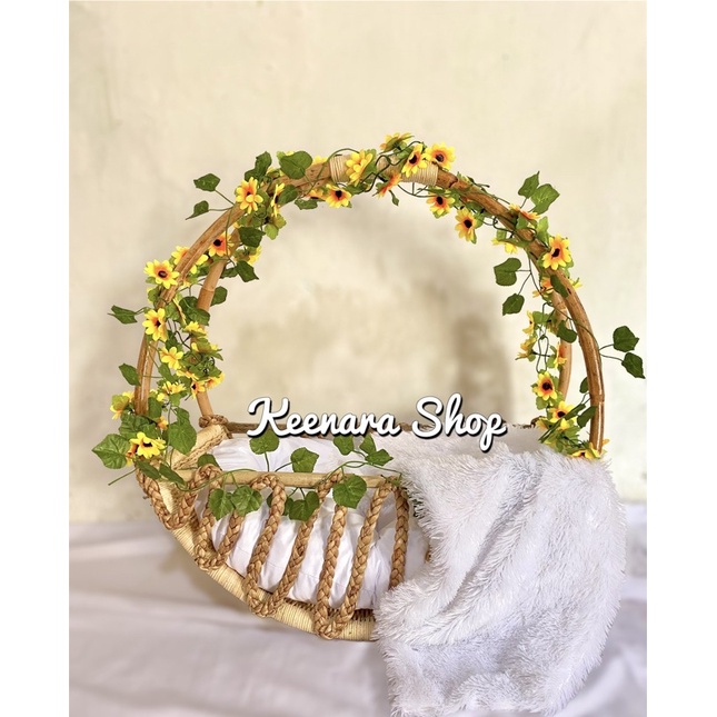 KNR keranjang rotan timangan bayi aqiqoh / properti foto bayi / baby newborn props / rotan aqiqah ba