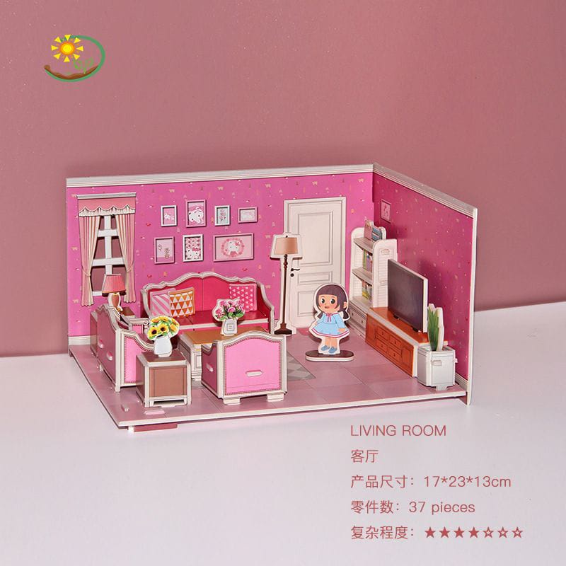 PAOPAO Puzzle 3D DIY Foam Jigsaw Premium Miniatur Besar Home Interior Series