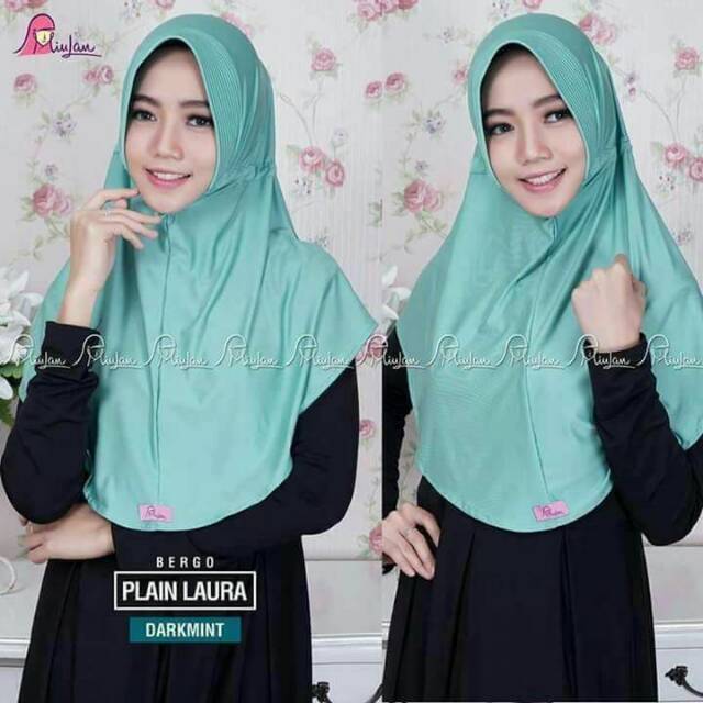 jilbab serut bergo plain laura kerudung miulan termurah best seller-5