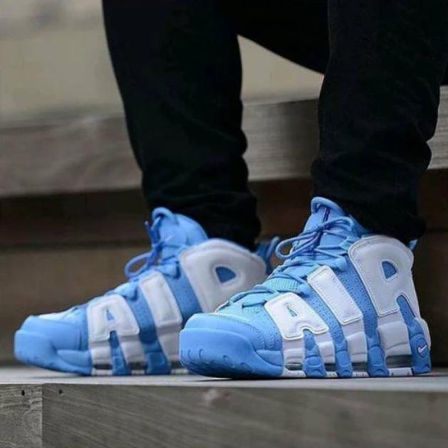 uptempo white and blue