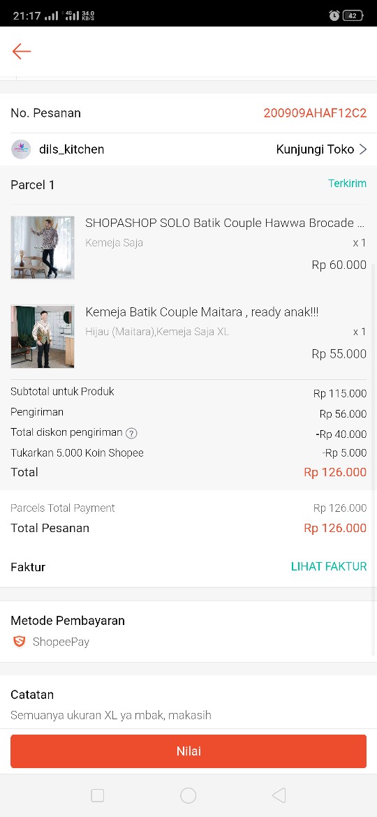 Kemeja Batik Couple Maitara , Ready Anak!!!