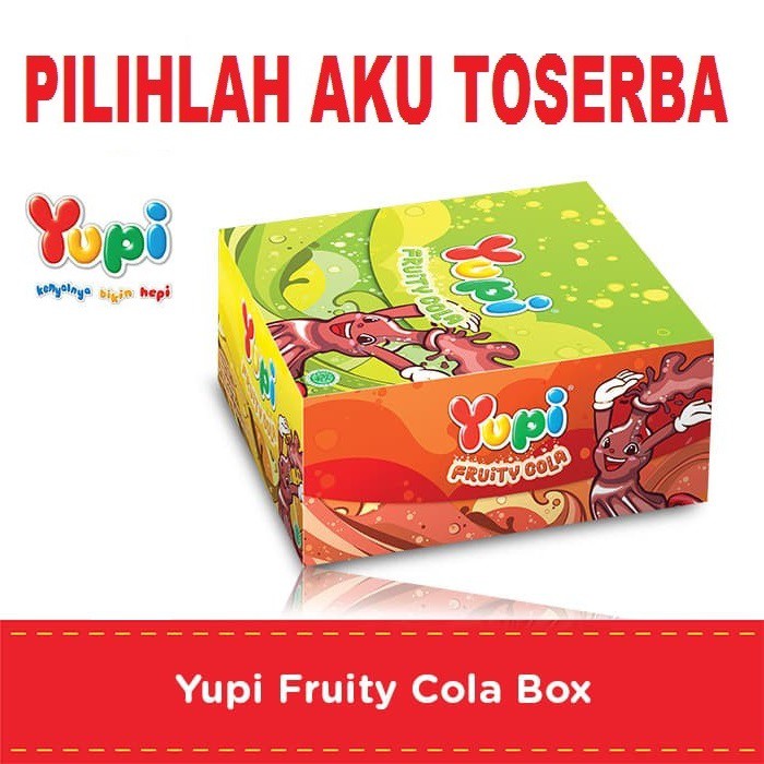 YUPI FRUITY COLA isi 24 PCS - ( HARGA PER BOX )