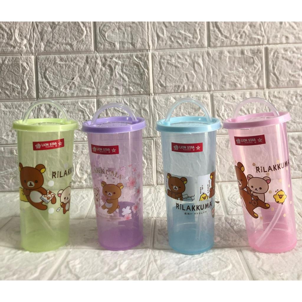 BOTOL MINUM ANAK LION STAR SEDOTAN CUP GL-12 C -2 / STRAW 370 ML - BOTOL/ GELAS ANAK TUTUP SELANG