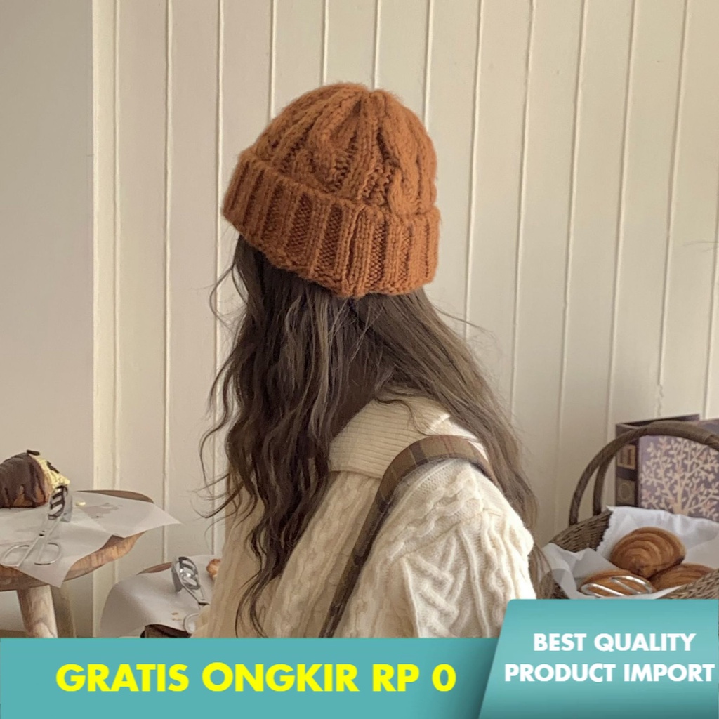 Topi Rajut Wanita Korea Multi-Warna   Wajah Bulat Wanita Wol Topi    Semua    twist Rajutan Topi Han