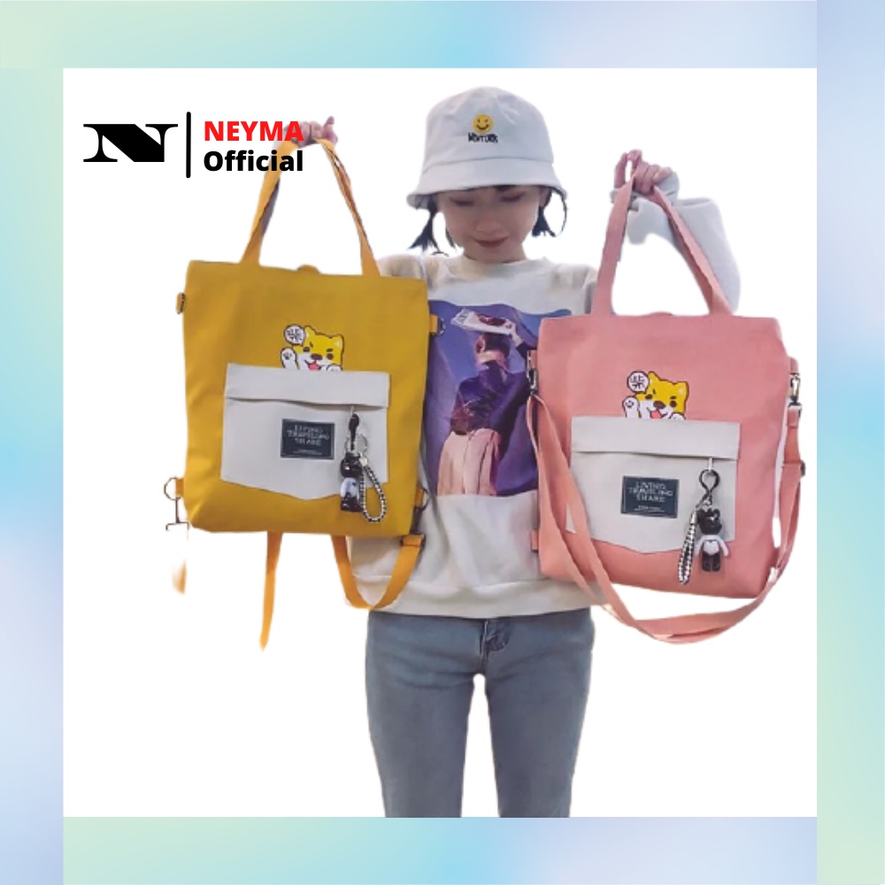 NEYMA Official - Tas Totebag Wanita LIDYA Kanvas Tote Bag Wanita Canvas Tebal Premium Murah Besar Hi