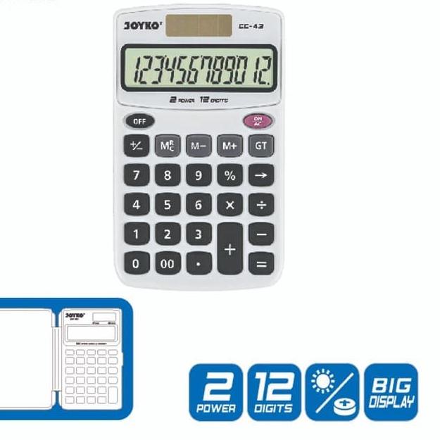 

Terlaris Calculator Kalkulator Joyko CC-43 12 Digits