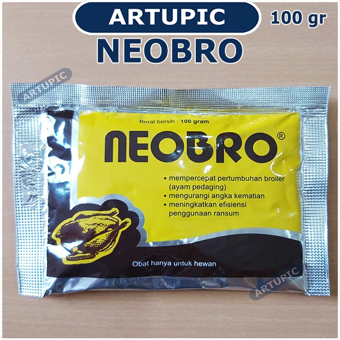 Neobro 100 gram Vitamin Penggemuk Pertumbuhan Ayam Pedaging Broiler Penambah Berat Ayam Unggas