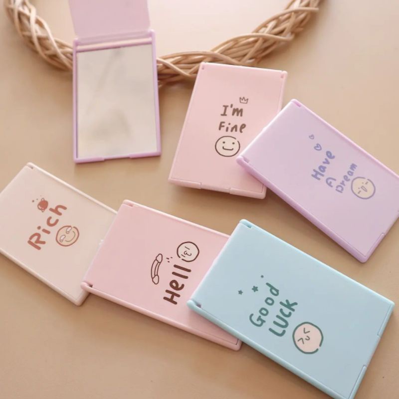 cermin lipat aesthetic | cermin saku | cermin kecil | cermin korea