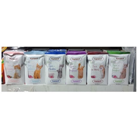 YUMMY WET FOOD POUCH GRAIN FREE 85GR makanan kucing