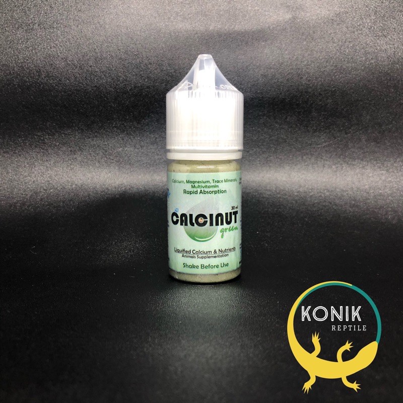 Calcinut Green / Kalsium Multivitamin + antioksidan & antibiotik 30 ml Leopard Gecko Bearded Dragon 