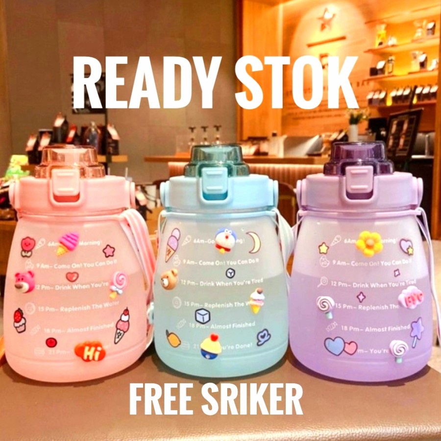 botol viral botol tiktok botol minum anak botol tali 1.2 liter