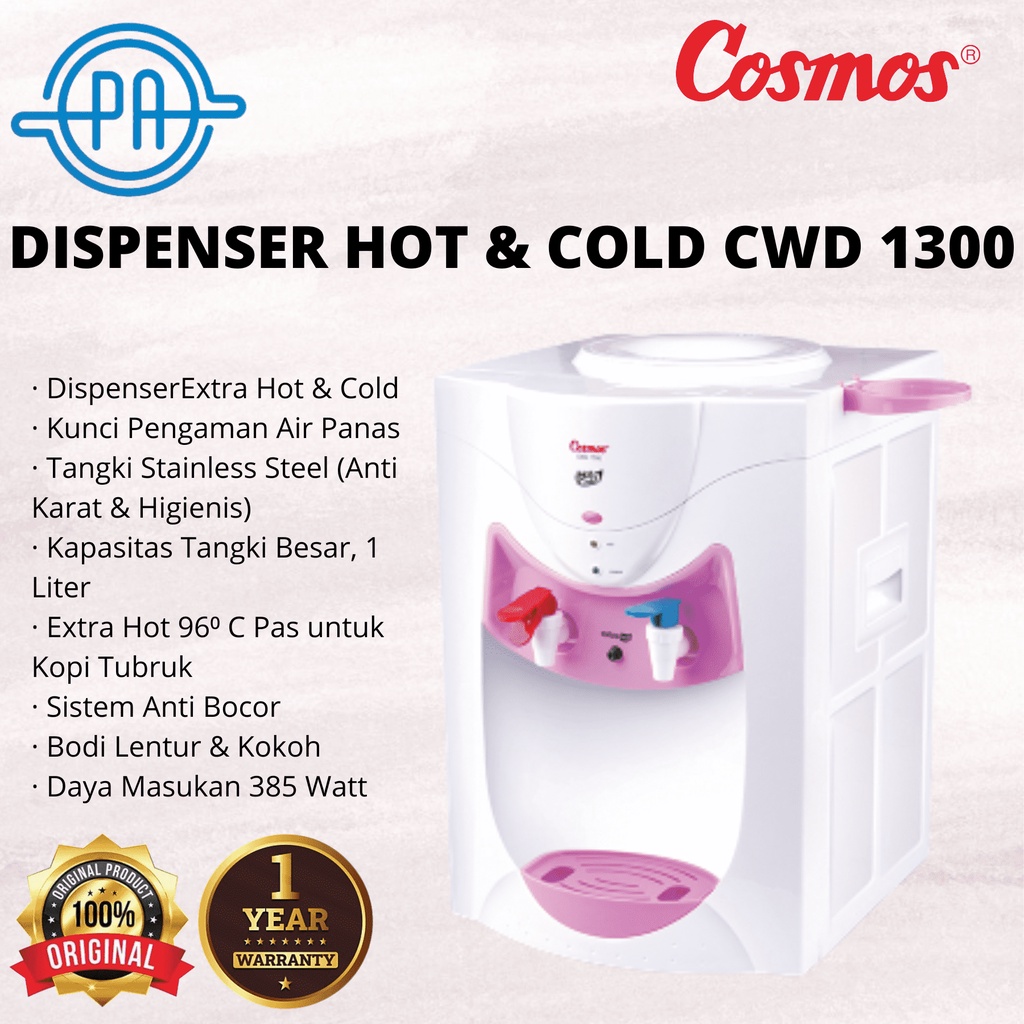 DISPENSER COSMOS CWD 1300 / CWD1300 HOT DAN COLD GARANSI RESMI