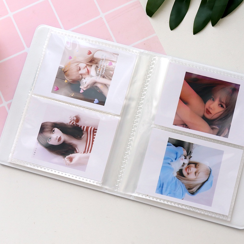 Album Foto 3inch Hollow Cover Transparan PP Sleeves 64saku Photocard Lomo Card Holder