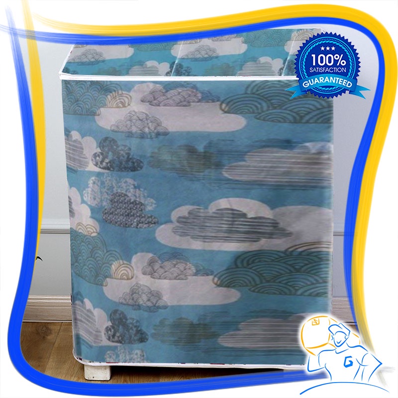 Sarung Cover Mesin Cuci 2 Tabung Top Bahan PEVA Premium Tebal Penutup Furnitur Cover Pelindung Mesin Cuci