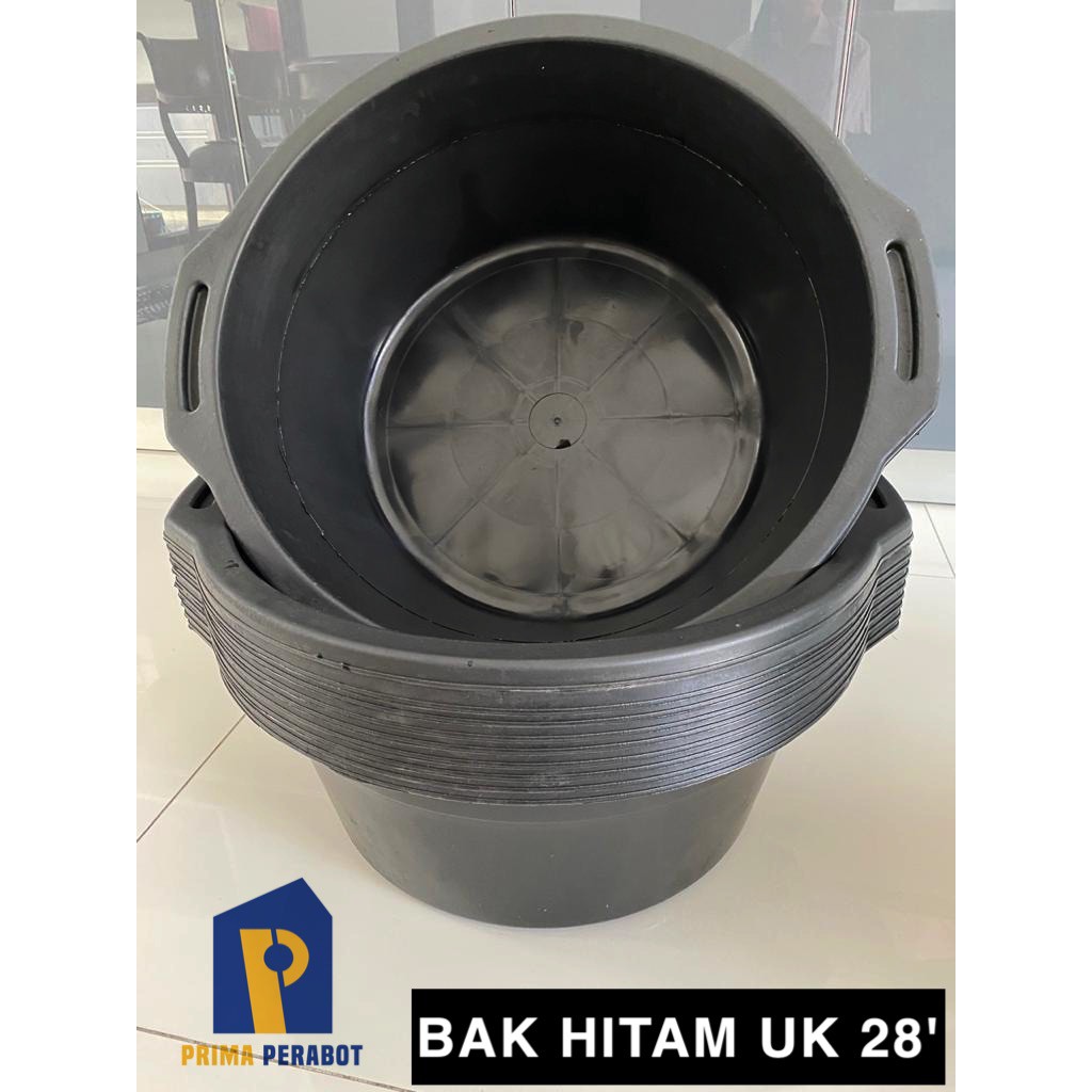 Bak Hitam Plastik Ukuran 28 CM