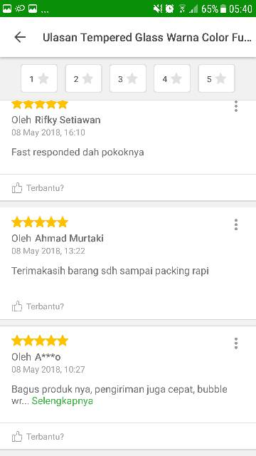 Tempered Glass Warna Color Full Layar 2.5D 9H XIAOMI IP SAMSUNG OPPO VIVO