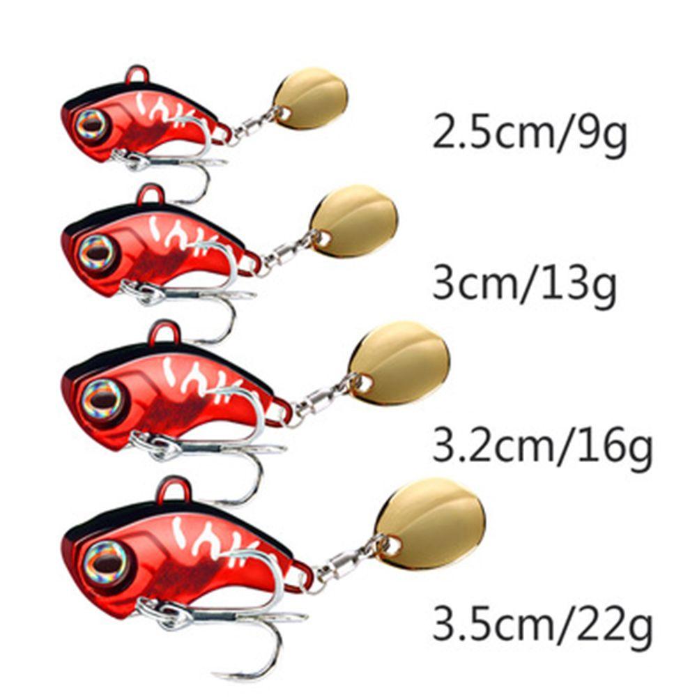 TOP Umpan Pancing Logam Spinner Tackle 9g 13g 16g 22g Getaran Sendok Logam Payet Treble Hook