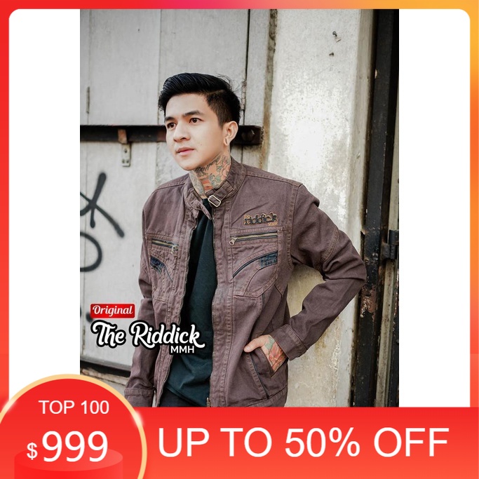 Jaket Pria Jeans Jaket Levis Pria Keren Murah The Riddik Jaket Pria Ukuran L & XL Color COKLAT