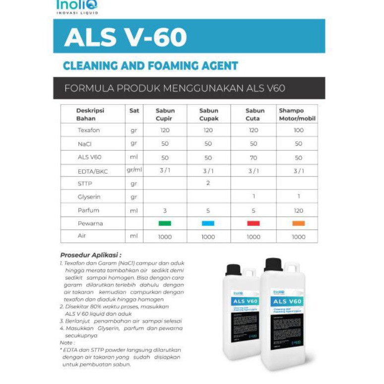 New ALS V60 Cleaning and Foaming Agent - Degreser agent 1kg