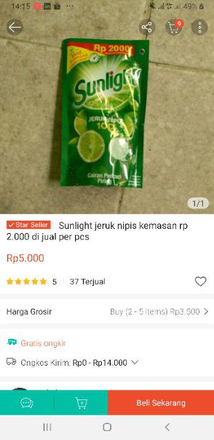 Sunlight Jeruk Nipis Kemasan Rp 2.000 Di Jual Per Pcs