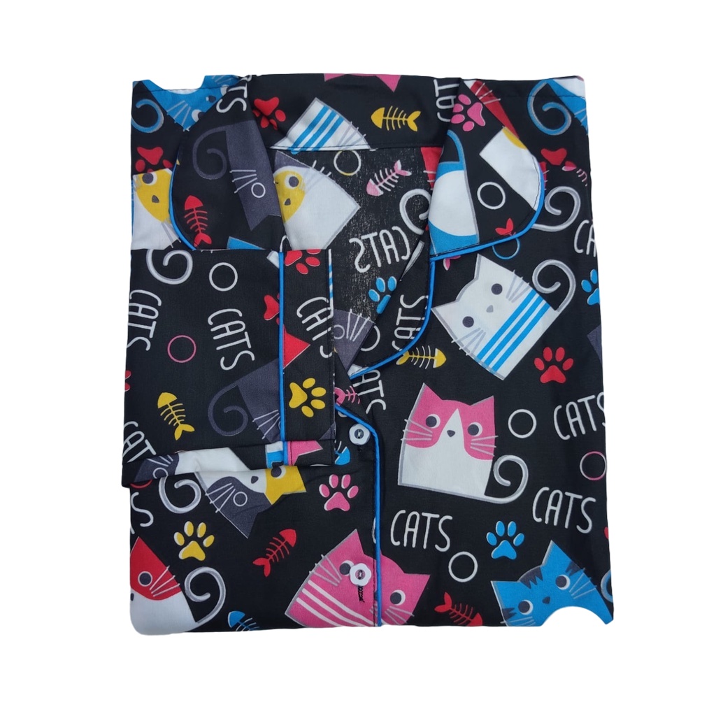 PIYAMA WANITA / BAJU TIDUR WANITA MOTIF LENGAN PANJANG MOTIF KOTAK PP-1