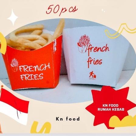 

Box Dus Kentang French Fries KECIL- Packaging Kemasan Kentang 50 pcs